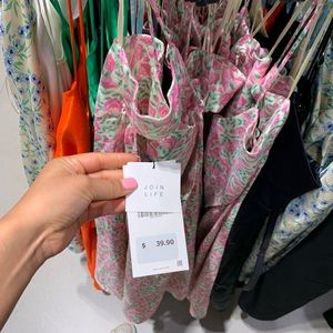 Zara satin floral dress